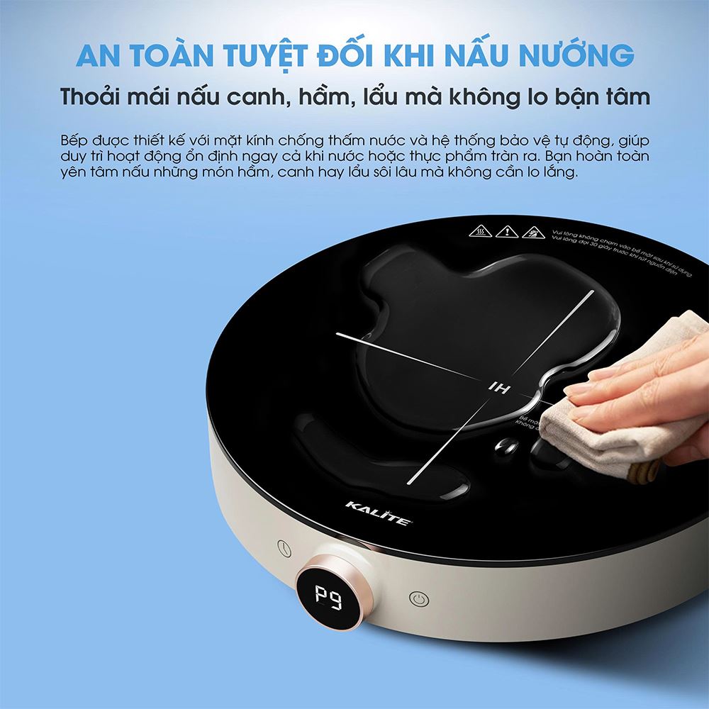 Bếp từ đơn KALITE Power S8 2000W Màu Màu be