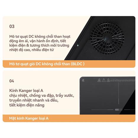 Bếp từ đơn FUJIHOME IC1391 2000W Màu Đen