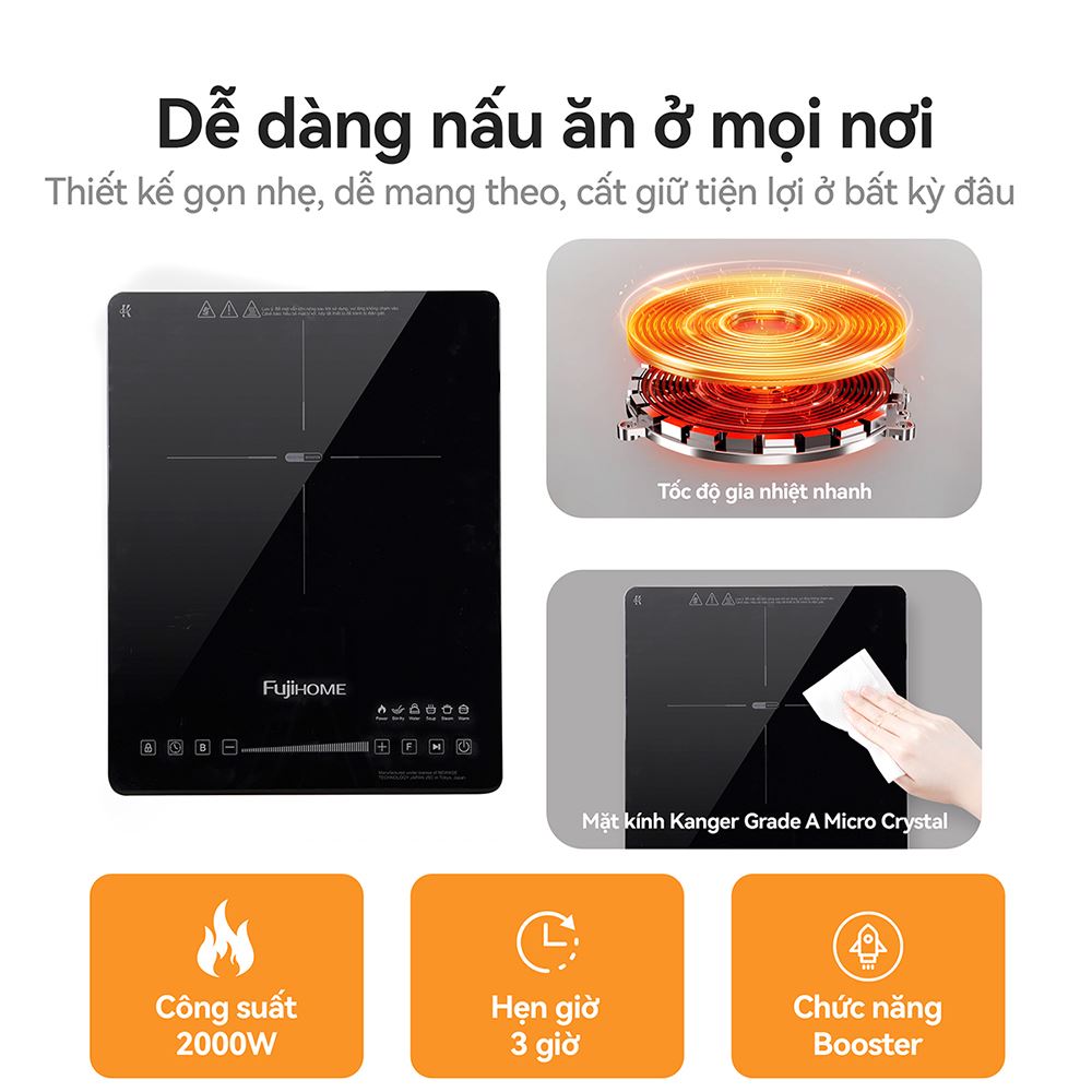 Bếp từ đơn FUJIHOME IC1391 2000W - 6