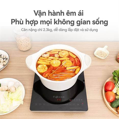 Bếp từ đơn FUJIHOME IC1391 2000W Màu Đen