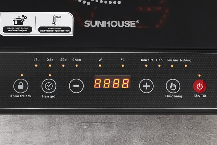 Bếp từ đơn Sunhouse SHD6161 2000W Màu Đen