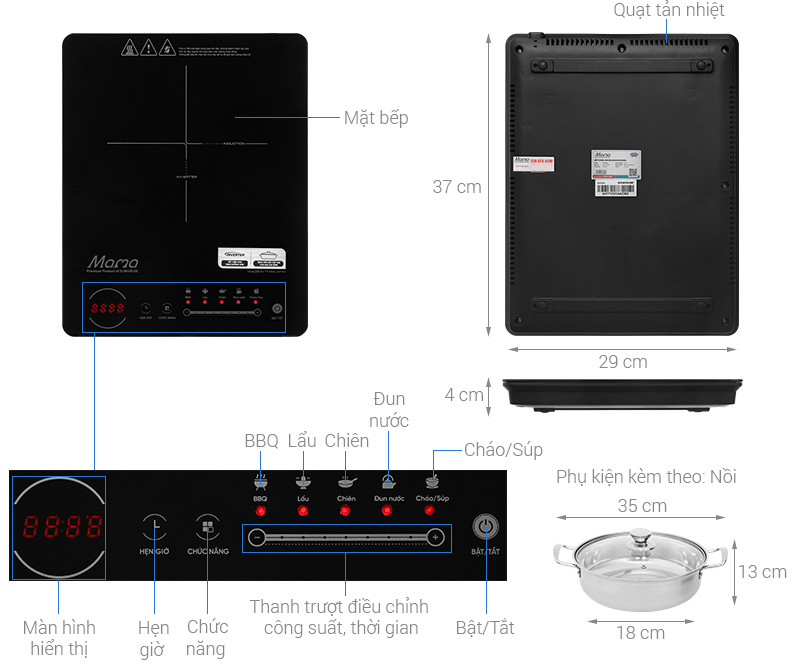 Bếp từ đơn Sunhouse Mama SHD6886 2000W
