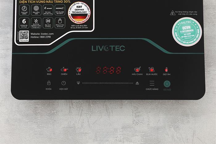 Bếp từ đơn Livotec E-smart LIS-626 2200W Màu Đen/Trắng