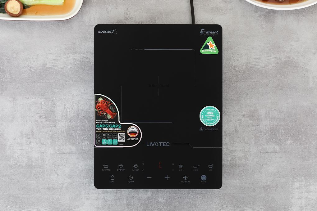 Bếp từ đơn Livotec E-smart LIS-646 2100W Màu Đen/Trắng