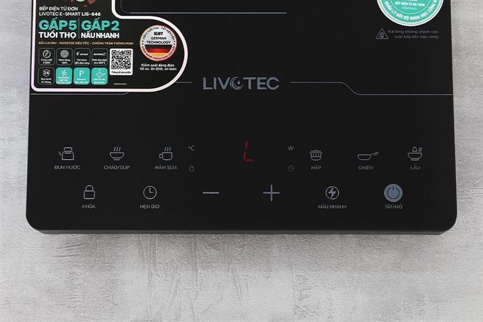 Bếp từ đơn Livotec E-smart LIS-646 2100W Màu Đen/Trắng