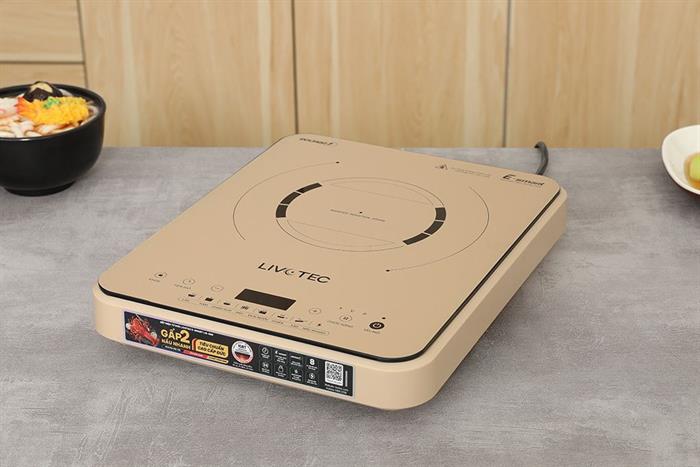 Bếp từ đơn Livotec E-smart LIS-560 2000W Màu Vàng nhạt