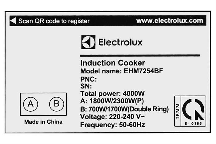 Bếp từ hồng ngoại âm Electrolux ​EHM7254BF 4000W Màu Đen