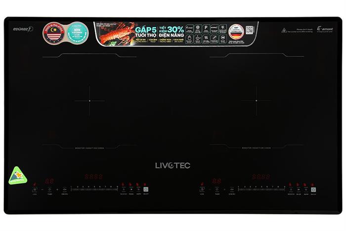 Bếp từ đôi âm Livotec LID-990M 4400W Màu Đen