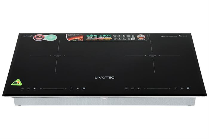 Bếp từ đôi âm Livotec LID-998M 4800W Màu Đen