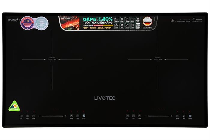 Bếp từ đôi âm Livotec LID-998M 4800W Màu Đen