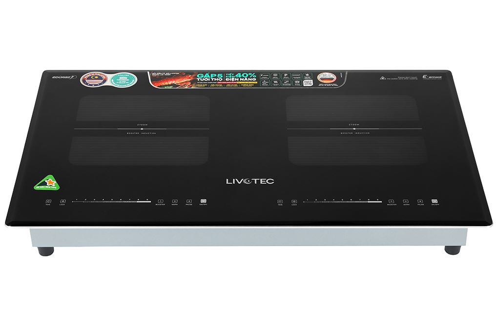 Bếp từ đôi âm Livotec LID-999M 5400W Màu Đen