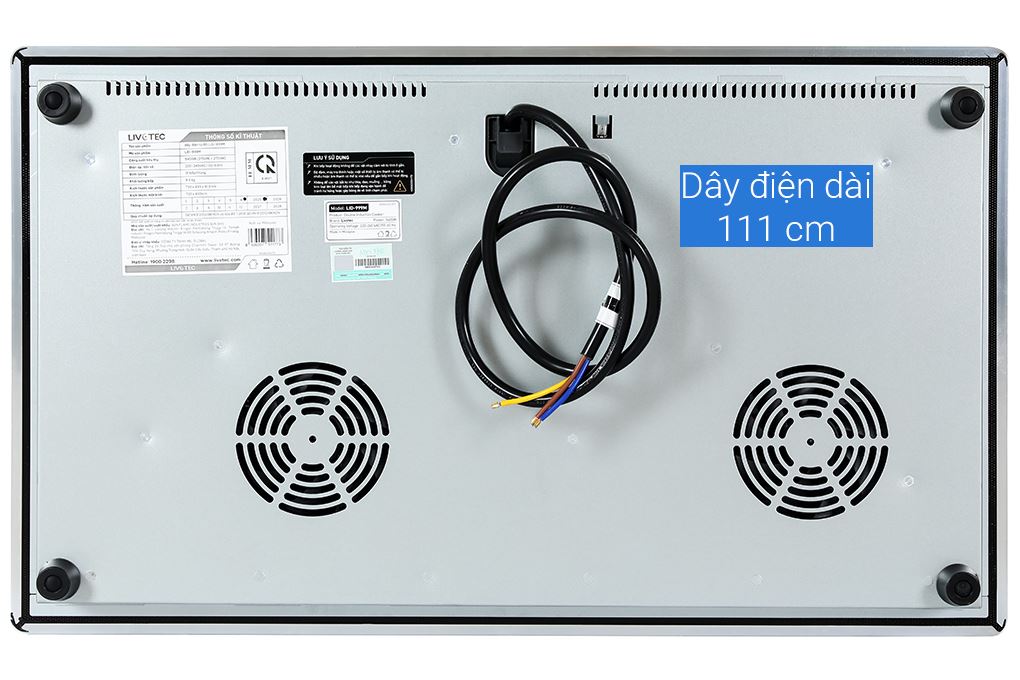 Bếp từ đôi âm Livotec LID-999M 5400W Màu Đen