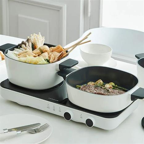 Bếp từ đôi Lock&Lock EJI326WHT 2800W Màu Trắng