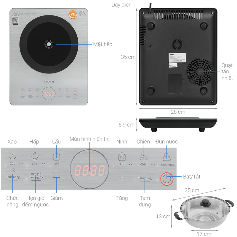 Bếp từ đơn Joyoung JIC-219 2200W