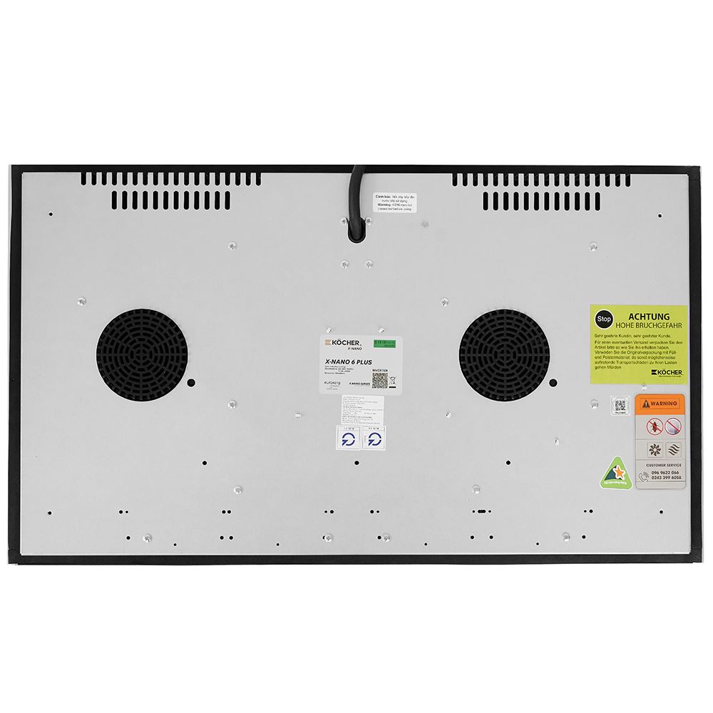 Bếp từ đôi âm Kocher X Nano 6 Plus 4000W Màu Đen