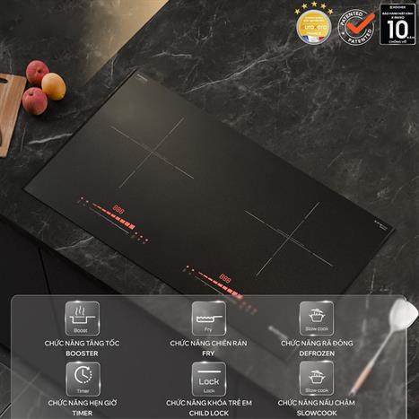 Bếp từ đôi âm Kocher X Nano 7 4000W Màu Đen