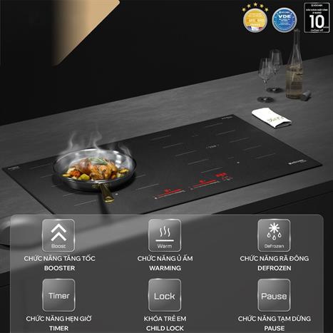 Bếp từ đôi âm Kocher X Nano 8 4000W Màu Đen