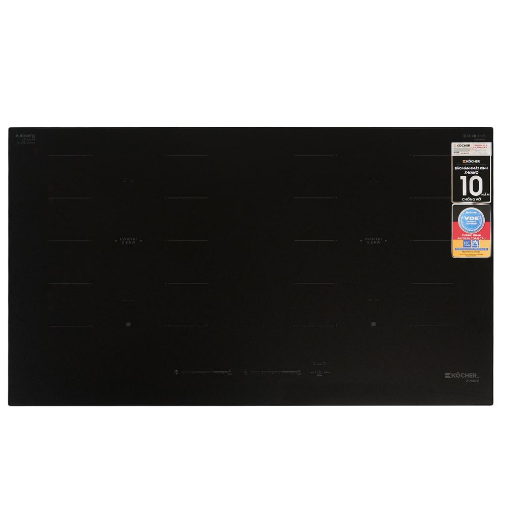 Bếp từ đôi âm Kocher X Nano 8 4000W Màu Đen