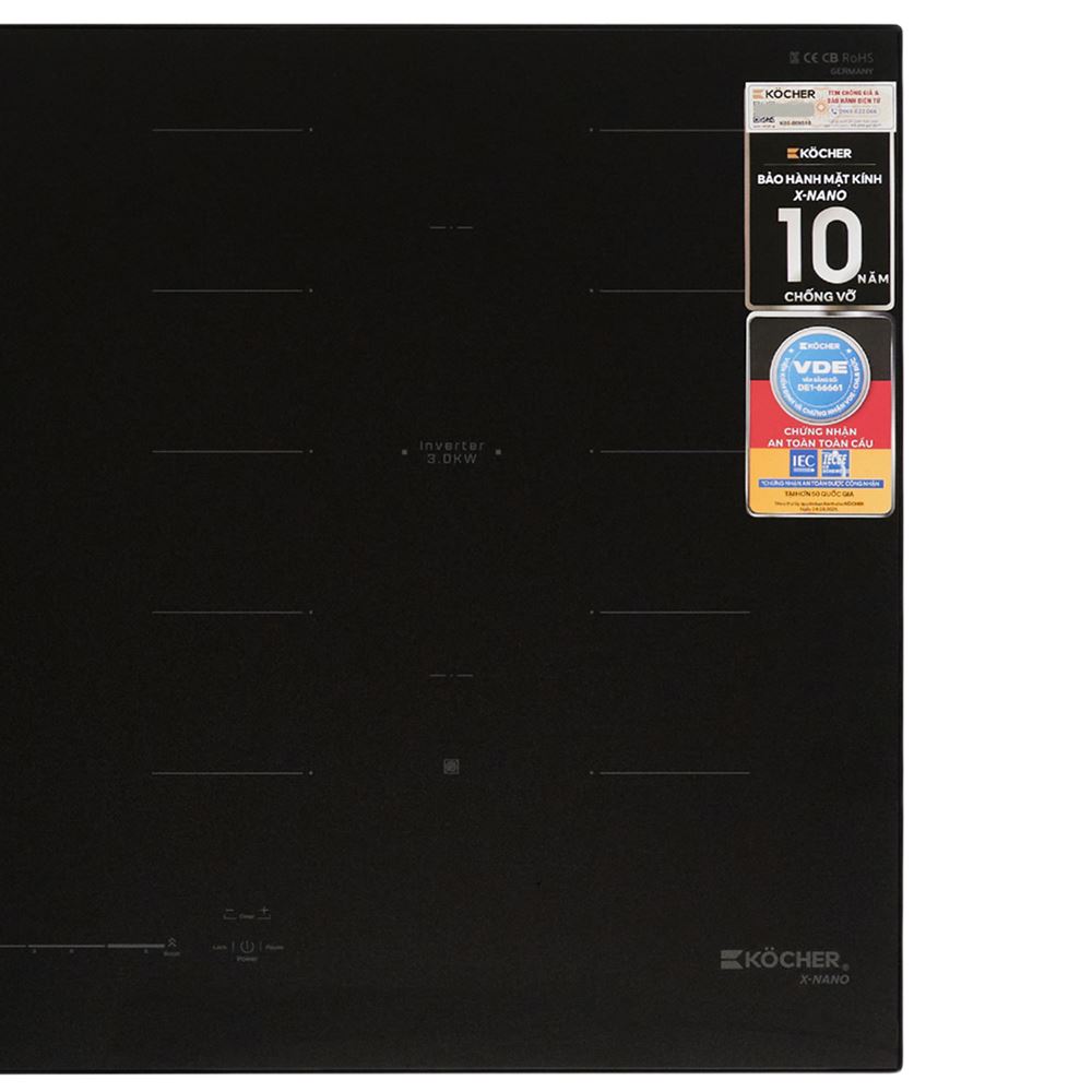 Bếp từ đôi âm Kocher X Nano 8 4000W Màu Đen