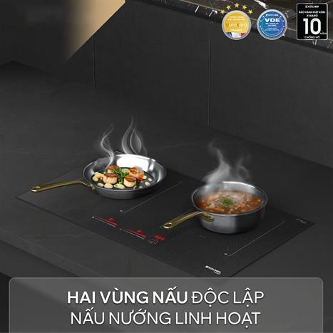 Bếp từ đôi âm Kocher X Nano 8 Plus 4000W Màu Đen