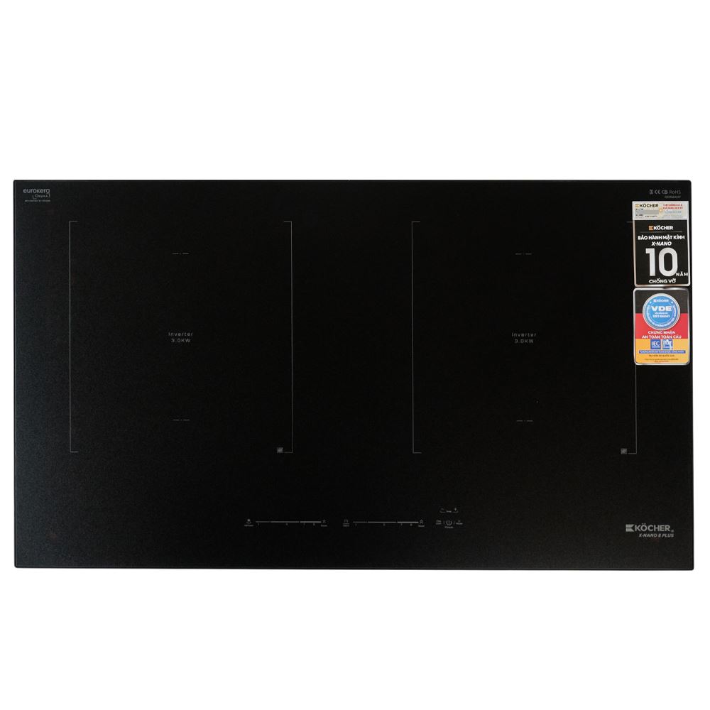 Bếp từ đôi âm Kocher X Nano 8 Plus 4000W Màu Đen