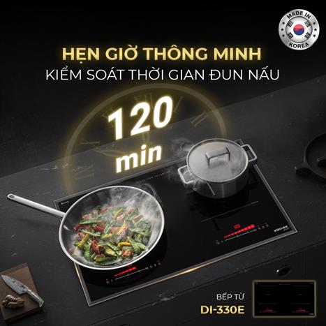 Bếp từ đôi âm Kocher DI-330E 4000W Màu Đen