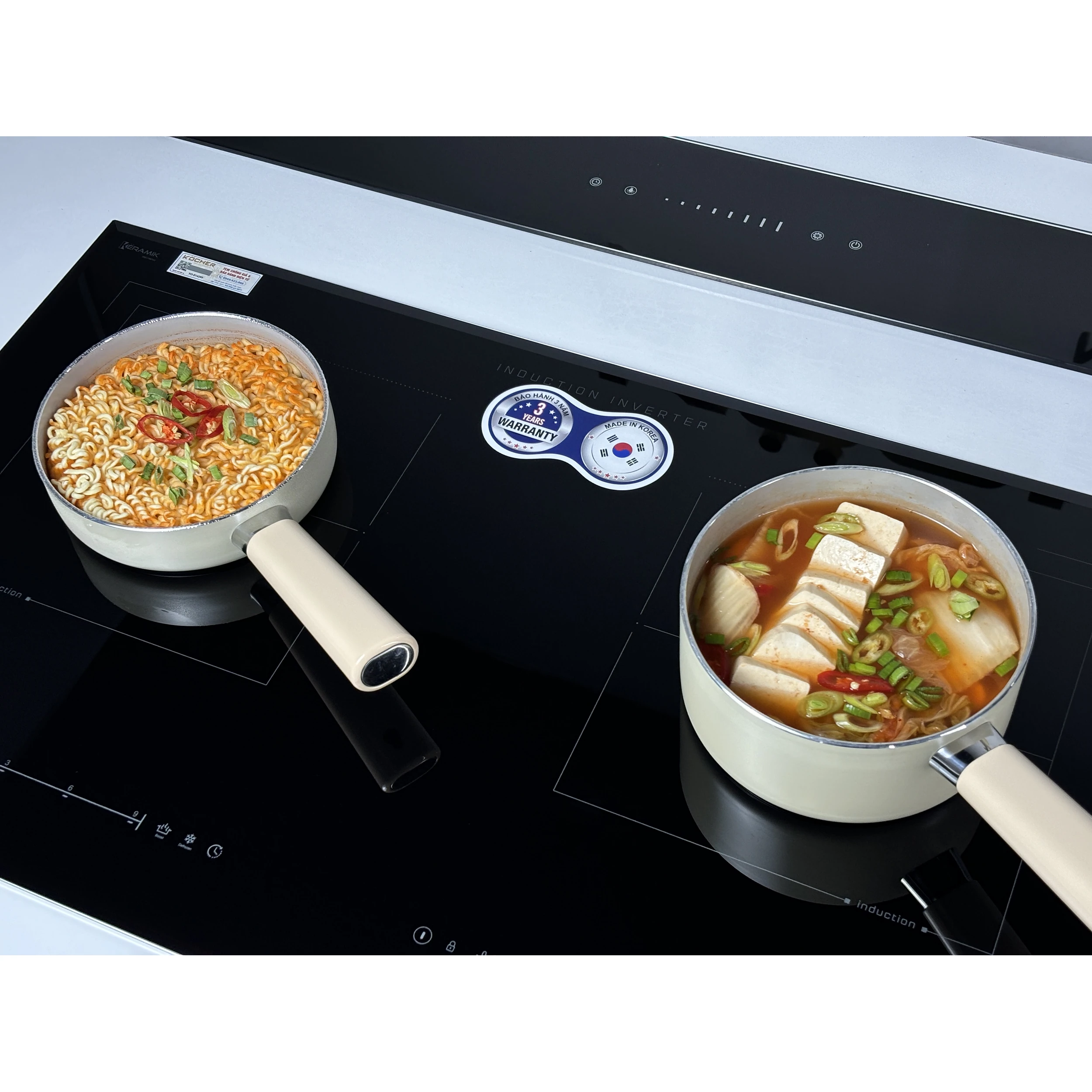 Bếp từ đôi âm Kocher DI-330 Pro 4000W Màu Đen