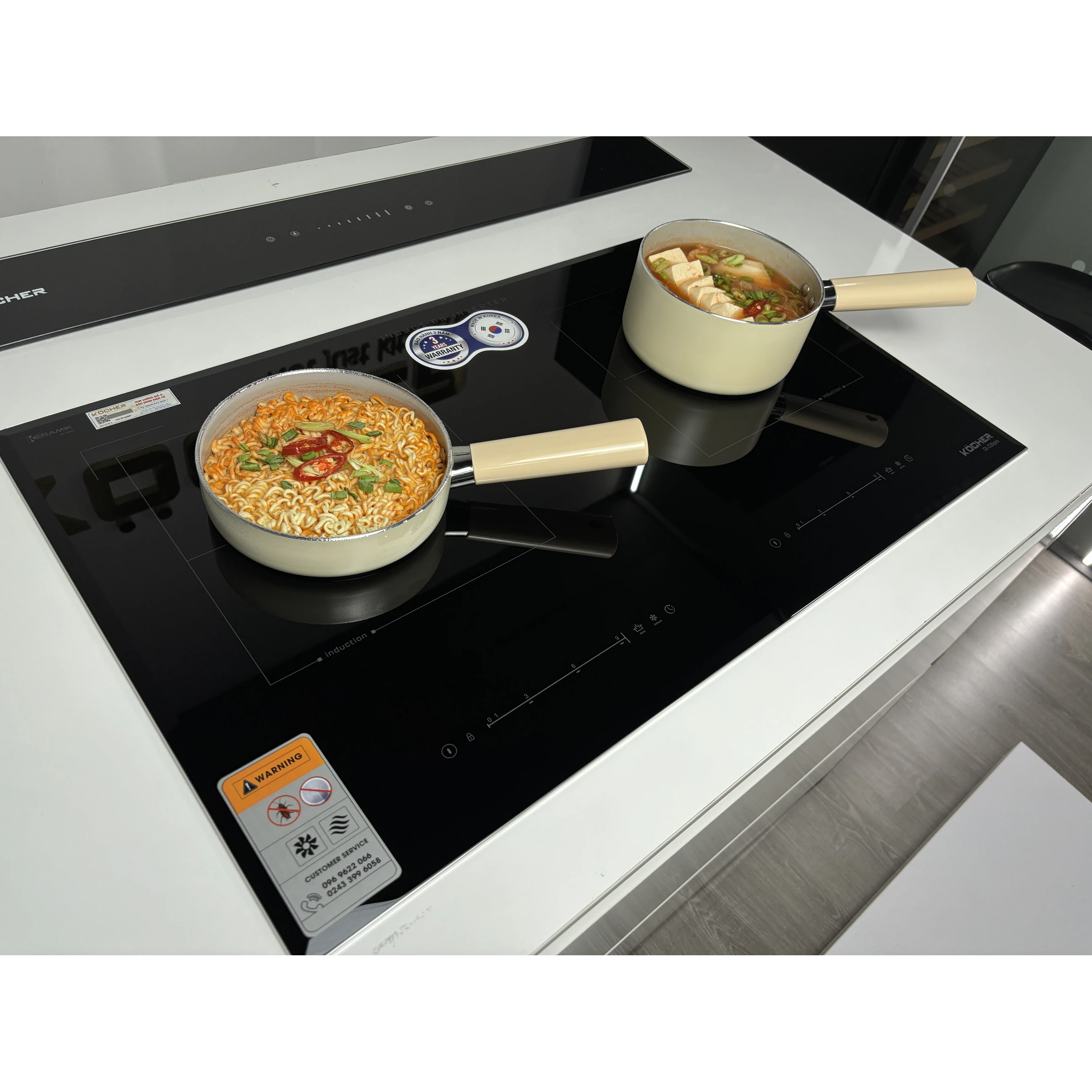 Bếp từ đôi âm Kocher DI-330 Pro 4000W Màu Đen