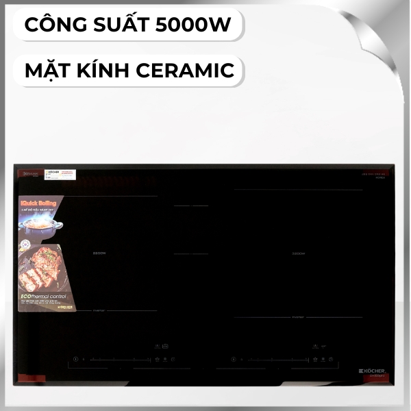 Bếp từ đôi âm Kocher DI-333 Pro 5000W