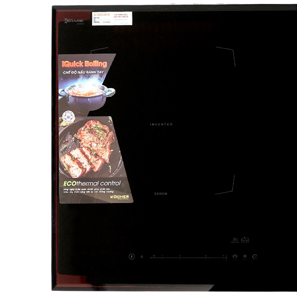 Bếp từ đôi âm Kocher DI-336 Pro 5000W Màu Đen