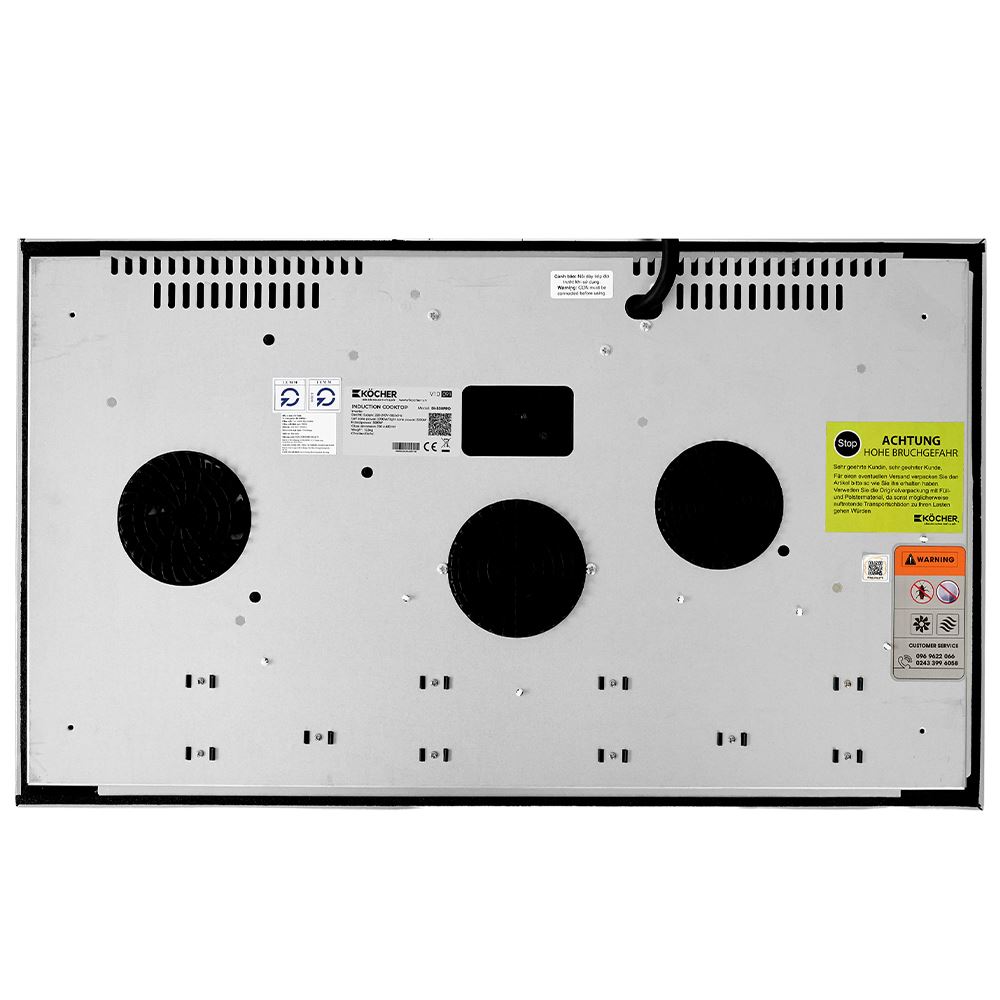 Bếp từ đôi âm Kocher DI-338 Pro 5000W Màu Đen