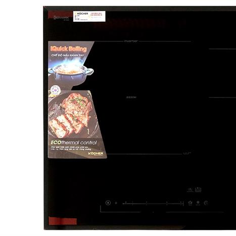 Bếp từ đôi âm Kocher DI-338 Pro 5000W Màu Đen