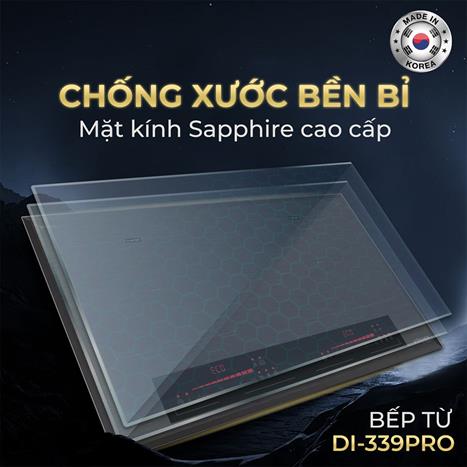 Bếp từ đôi âm Kocher DI-339 Pro 5000W Màu Đen