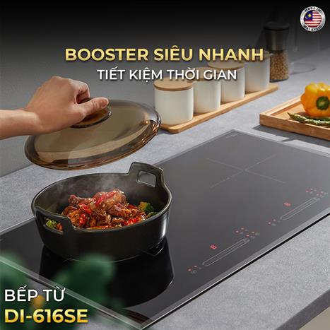 Bếp từ đôi âm Kocher DI-616SE 4000W Màu Đen