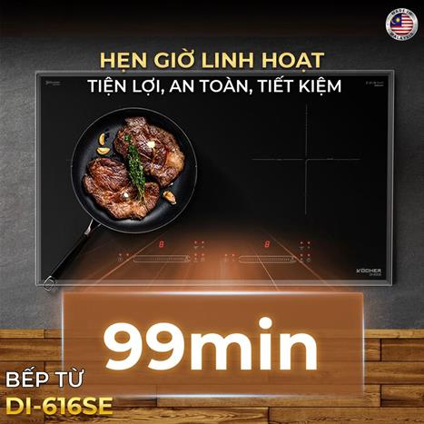 Bếp từ đôi âm Kocher DI-616SE 4000W Màu Đen