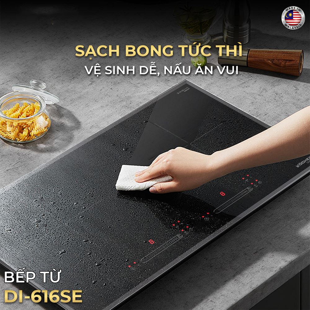 Bếp từ đôi âm Kocher DI-616SE 4000W Màu Đen