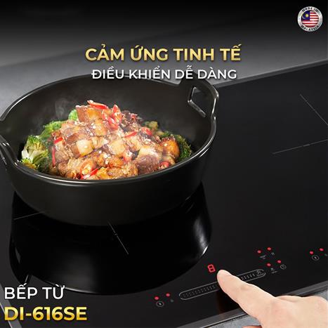Bếp từ đôi âm Kocher DI-616SE 4000W Màu Đen