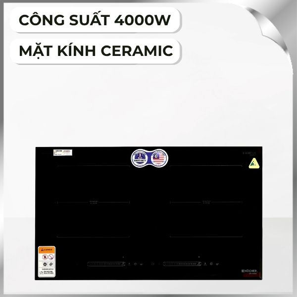 Bếp từ đôi âm Kocher DI-616SE 4000W