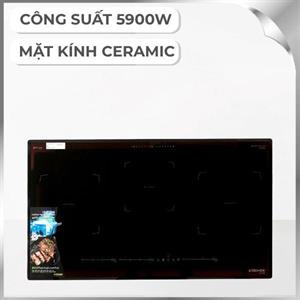 Bếp từ hồng ngoại 3 vùng nấu âm Kocher EI-355 5900W