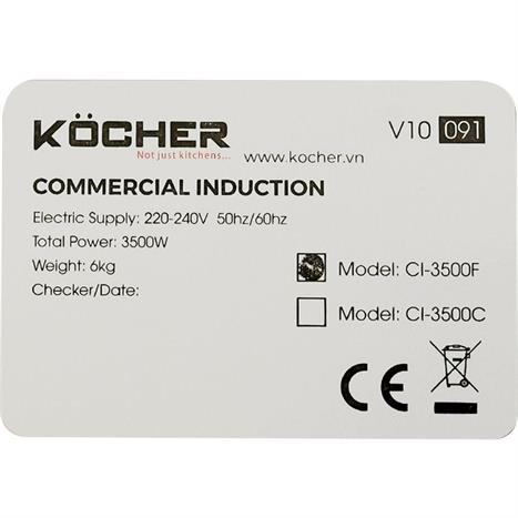 Bếp từ công nghiệp Kocher CI-3500F 3500W Màu Bạc