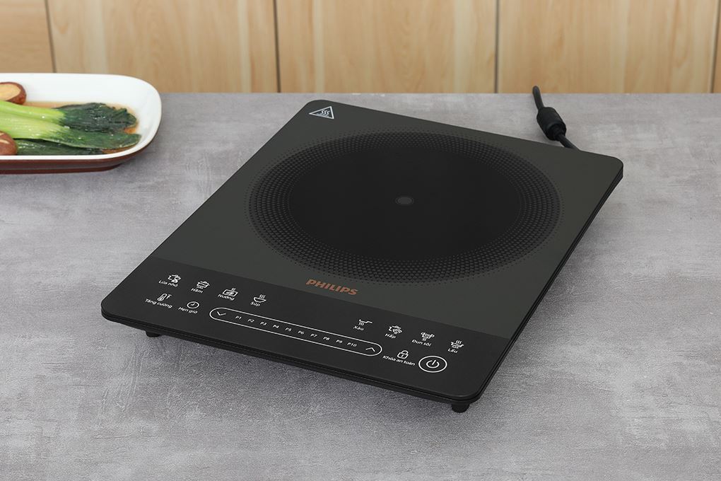 Bếp từ đơn Philips HD5850/90 2000W Màu Đen