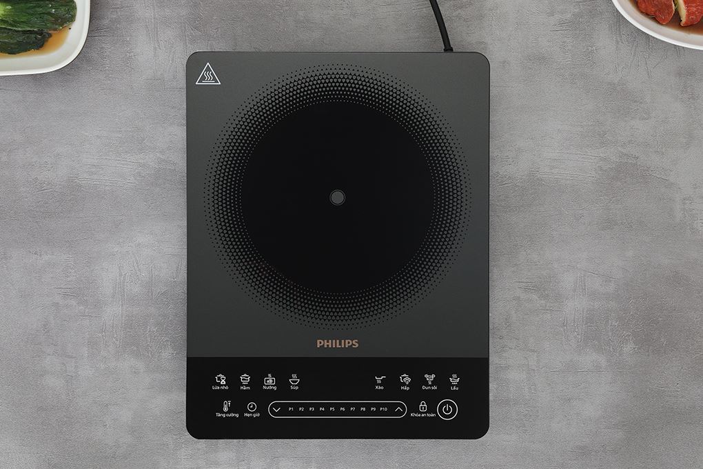 Bếp từ đơn Philips HD5850/90 2000W Màu Đen