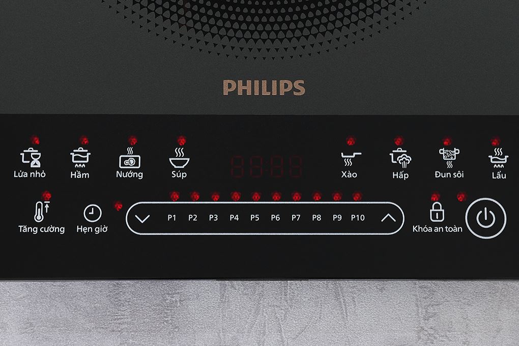 Bếp từ đơn Philips HD5850/90 2000W Màu Đen