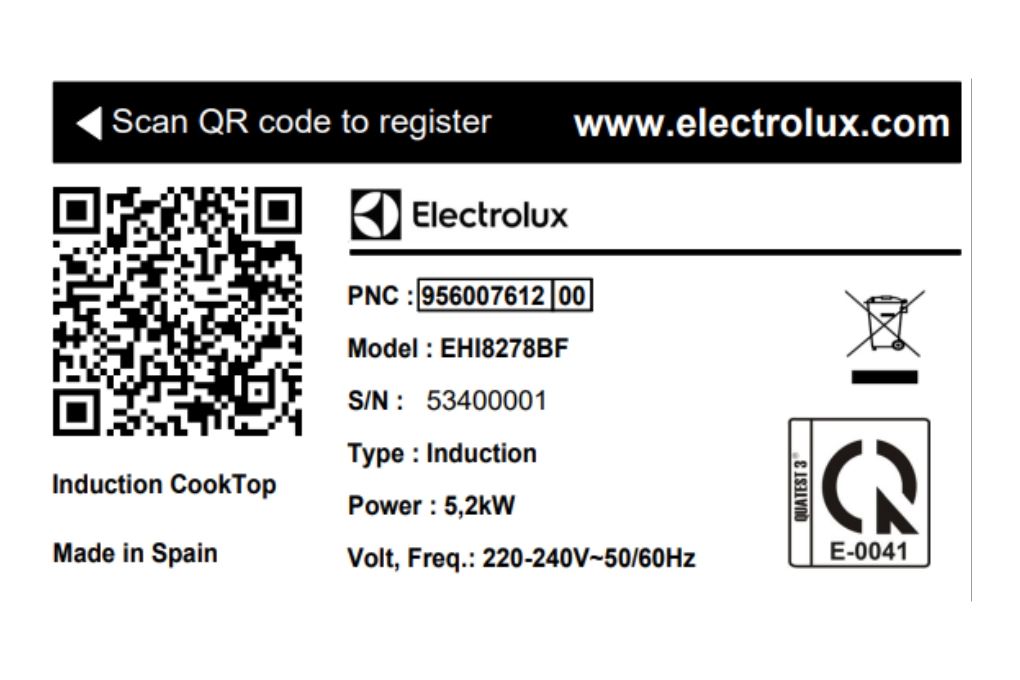 Bếp từ đôi âm Electrolux ​EHI8278BF 5200W Màu Đen