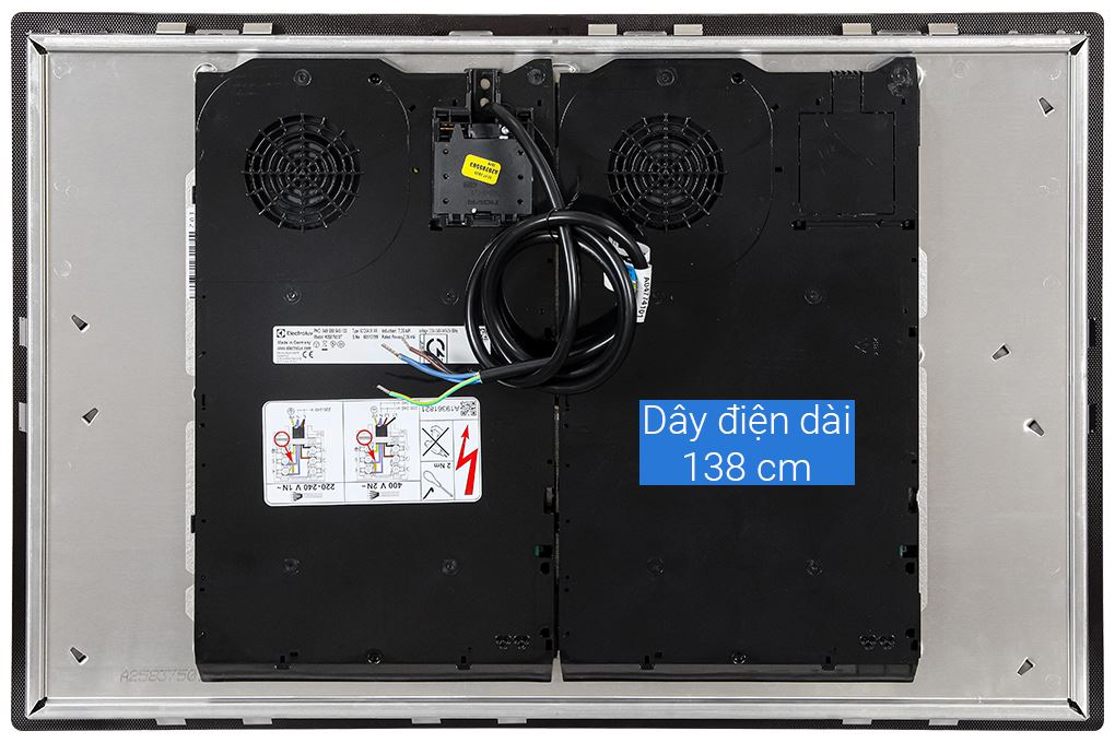 Bếp từ 5 vùng nấu âm Electrolux ​KIS87553IT 7350W Màu Đen