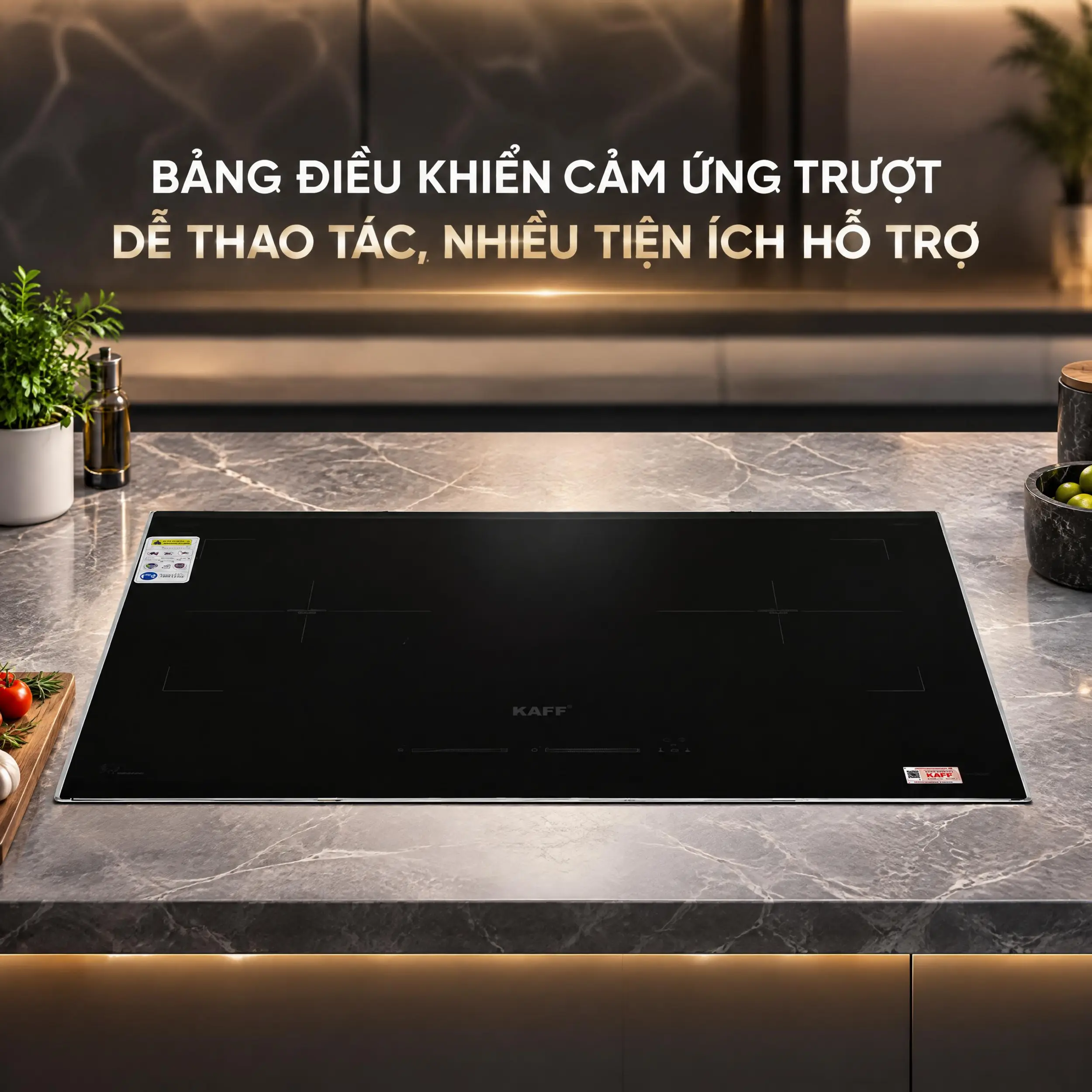 Bếp từ đôi âm KAFF KF-VS9885II 4600W Màu Đen