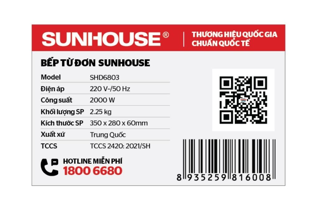Bếp từ đơn Sunhouse SHD6803 2000W - 15