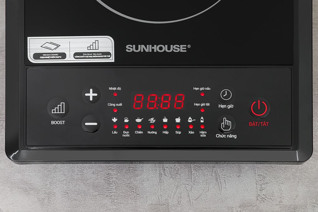 Bếp từ đơn Sunhouse SHD6154 2000W Màu Đen