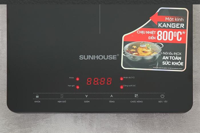 Bếp từ đơn Sunhouse SHD6804 2000W Màu Đen