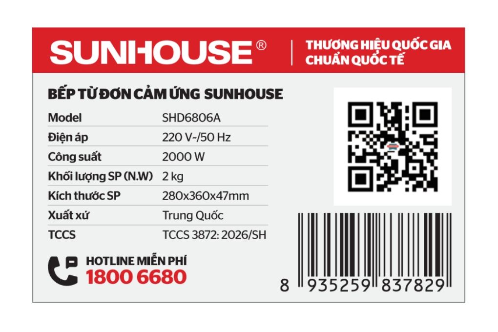 Bếp từ đơn Sunhouse SHD6806A 2000W - 17